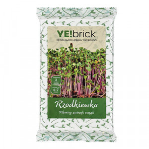 YE!brick - Reďkovka China Rose 3 tehličky na pestovanie microgreens