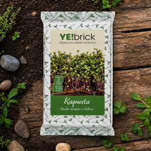 YE!brick - Červená kapusta 3 tehličky na pestovanie microgreens