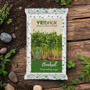 YE!brick - Brokolica 3 tehličky na pestovanie microgreens